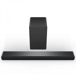 tcl p733we barra de sonido con subwoofer inalambrico 110w salida de audio 3.1 canales bluetooth 5.2, 3d sound, dts virtual x, dolby digital plus color negro