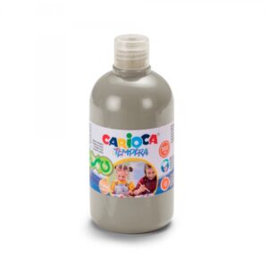 carioca botella de tempera 500ml superlavable facil de mezclar alta opacidad color plata