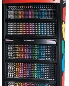 posca expositor de 1236 marcadores de pintura punta de poliester tinta pigmentada base agua resistente a la luz colores y trazos surtidos