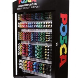 posca expositor de 281 marcadores de pintura punta de poliester tinta pigmentada base agua resistente a la luz color y trazo surtidos