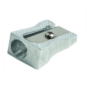 faibo afilalapiz metalico para lapices de hasta 8mm forma de cuña color aluminio