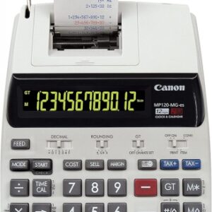 canon mp120 mg es calculadora de impresion con pantalla lcd de 1 linea 12 digitos impresion en negro y rojo diseño de teclado espacioso