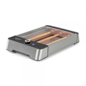 orbegozo to 2030 tostadora horizontal de acero inoxidable 600w 6 posiciones de tueste para cualquier tipo de pan bandeja recoge migas temporizador con señal acustica
