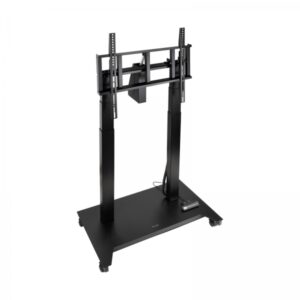 tooq uros soporte de suelo con ruedas electrico para pantallas de 52 84" regulacion electrica de altura e inclinacion peso max 100kg vesa max 600x500 color negro