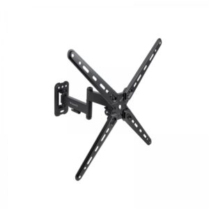tooq soporte de pared con brazo articulado para pantallas de 13" 55" giratorio e inclinable gestion de cables peso max 25kg vesa max. 400x400mm color negro