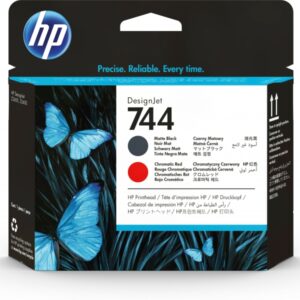 hp f9j88a negro mate y rojo cabezal de impresion original 744