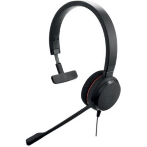 jabra evolve 20 auricular monoaural con microfono usb cancelacion de ruido diadema ajustable controles en cable color negro