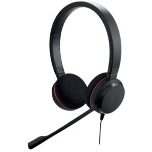 jabra evolve 20 auriculares con microfono usb cancelacion de ruido diadema ajustable controles en cable color negro