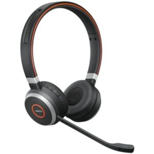 jabra evolve 65 se uc stereo auriculares con microfono bluetooth cancelacion de ruido autonomia hasta 12h diadema ajustable controles en auricular color negro