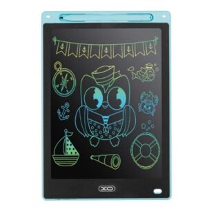 xo tableta digital pantalla 10" hueco porta lapiz borrado con un solo toque color azul
