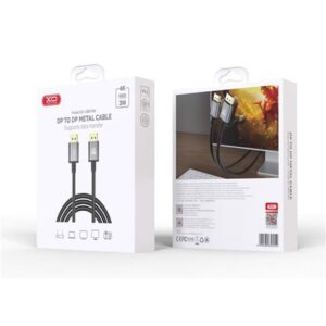 xo cable displayport a displayport resolucion 4k longitud 3m color negro