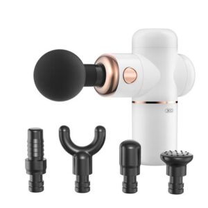 xo masajeador portatil bateria 3000mah cargador tipo c 4 accesorios incluidos color blanco
