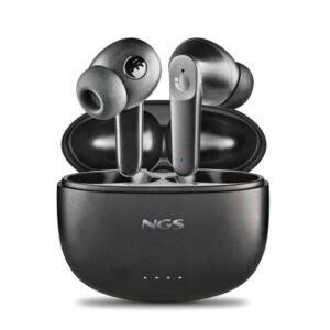 ngs artica hush auriculares bluetooth 5.3 tws anc conexion automatica asistente de voz autonomia hasta 4h base de carga color negro