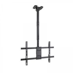 tooq soporte de techo para pantallas 43 86" angulo de giro 180º inclinable gestion de cables peso max. 60kg vesa max. 600x400mm color negro