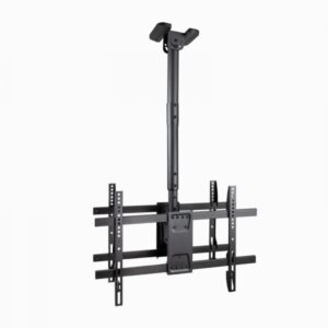tooq soporte de techo para 2 pantallas 43 86" angulo de giro 180º inclinable gestion de cables peso max. por pantalla 50kg vesa max. 600x400mm color negro