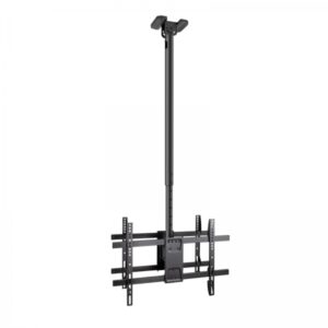 tooq soporte xl de techo para 2 pantallas 43 86" angulo de giro 180º inclinable gestion de cables peso max. por pantalla 50kg vesa max. 600x400mm color negro