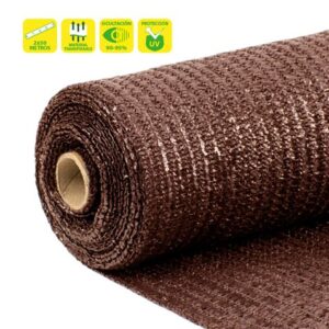 sungarden malla de sombreo 2x50m color marron