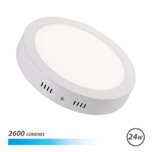 elbat downlight circular sobre pared led 24w luz blanca color blanco