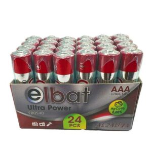 elbat pack 24 pcs pilas alcalinas lr03/aaa color varios