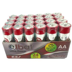 elbat pack 24 pcs pilas alcalinas lr6/aa color varios