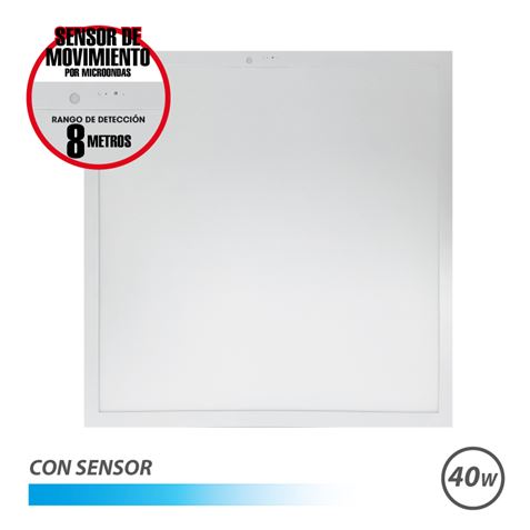 elbat panel led 60x60 40w 4600lm luz fria con sensor color blanco