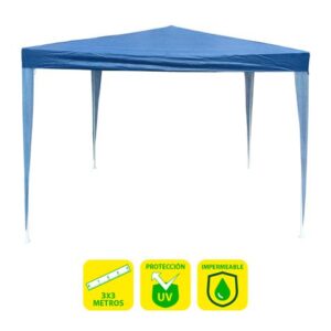 sungarden carpa acero rafia 3x3m color azul