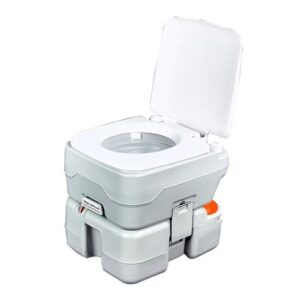 muvip inodoro quimico portatil 15 litros con nivel color blanco