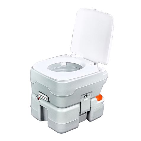 muvip inodoro quimico portatil 15 litros con nivel color blanco