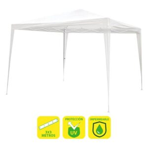 sungarden carpa acero rafia 3x3m color blanco