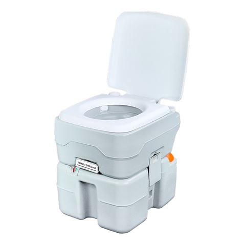 muvip inodoro quimico portatil 20 litros con nivel color blanco