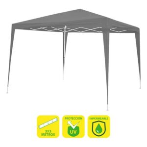 sungarden carpa acero rafia 3x3m color gris