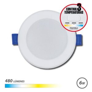 elbat downlight circular 6w 480lm selector 3 temperaturas color blanco