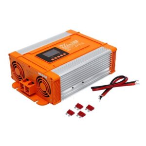 elbat convertidor de corriente onda pura con pantalla lcd 1200w color varios
