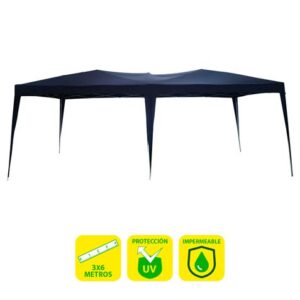 sungarden carpa plegable acero 3x6m azul oscuro color azul