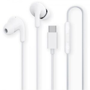 xiaomi mi dual driver earphones auriculares usb c microfono integrado resistencia ipx4 control en cable color blanco