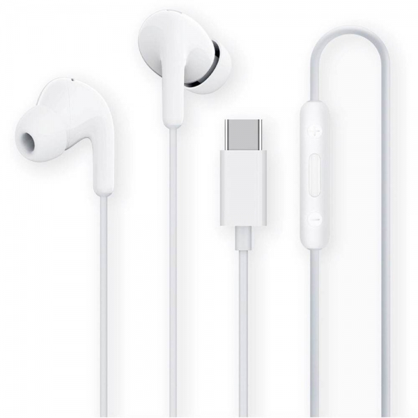 xiaomi mi dual driver earphones auriculares usb c microfono integrado resistencia ipx4 control en cable color blanco