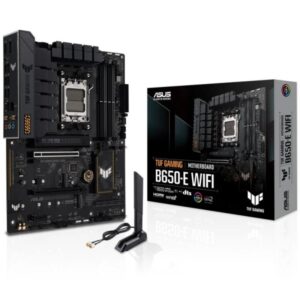 asus tuf gaming b650 e wifi placa base am5 wifi, bluetooth, pcie 4.0, ddr5, 3x m.2, wifi 6e, usb 2.0, 3.2 y ethernet de 2.5gb