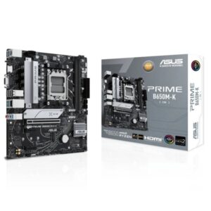 asus prime b650m k placa base amd am5 2x ddr5 hdmi, m.2, pcie 4.0, 4x sata iii, usb 2.0, 3.2, rj 45, vga, factor microatx