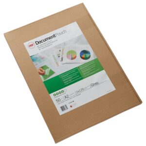 gbc carteras plastificacion autoadhesivas a2 2x125 micras brillo (50) transparente