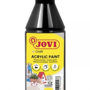 jovi jovidecor acryl pintura acrilica satinada alto poder cubriente facil aplicacion resistente al agua y jabon color negro