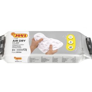 jovi air dry pasta para modelar 250gr endurecible al aire tacto fresco facil de moldear multi superficie secado en 24h acabado fino color blanco