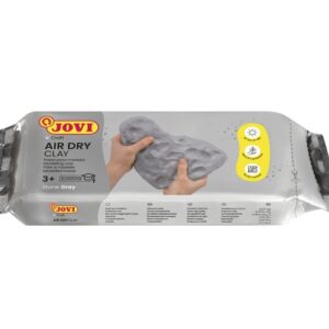 jovi air dry pasta para modelar 250gr endurecible al aire tacto fresco facil de moldear multi superficie secado en 24h acabado fino color gris