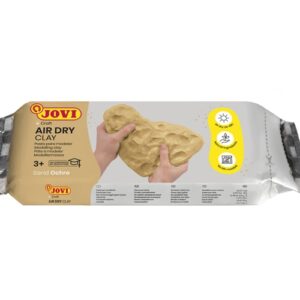 jovi air dry pasta para modelar 250gr endurecible al aire tacto fresco facil de moldear multi superficie secado en 24h acabado fino color ocre