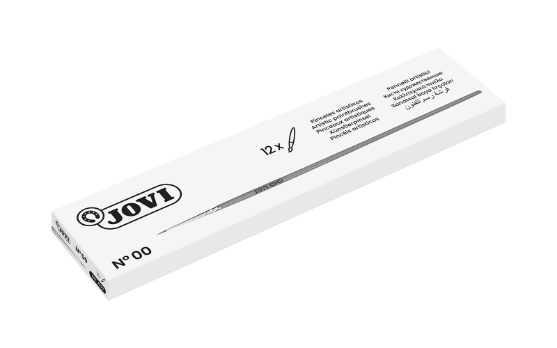 jovi pinceles artisticos pelo poney nº 00 pelo natural mango de madera calibre 00 al 12 punta redonda pelo suave color varios
