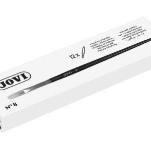 jovi pinceles artisticos planos pelo de cerda nº 8 pelo natural mango de madera punta plana pelo duro color varios