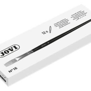jovi pinceles artisticos planos pelo de cerda nº 16 pelo natural mango de madera punta plana pelo duro color varios