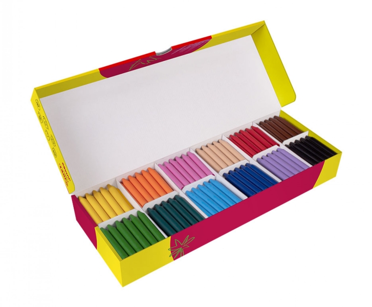jovi jumbo caja de 300 ceras deslizan bien faciles de afilar desarrollan motricidad fina no manchan, no huelen, no se rompen colores surtidos