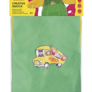 jovi delantal infantil de 5 a 8 años proteccion contra manchas puños elasticos facil adaptacion color verde