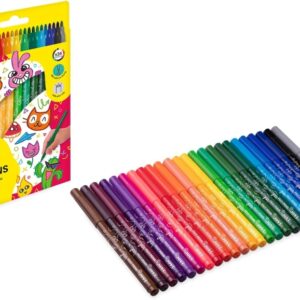jovi felt pens pack de 24 rotuladores punta de 3mm amplia variedad de tonos tinta de gran fijacion capuchon de ventilado grip triangular ergonomico colores surtidos