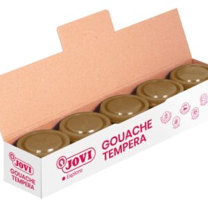jovi bote de tempera escolar 35ml aplicacion en multiples superficies uso con pincel, rodillo o espatula colores mezclables color oro